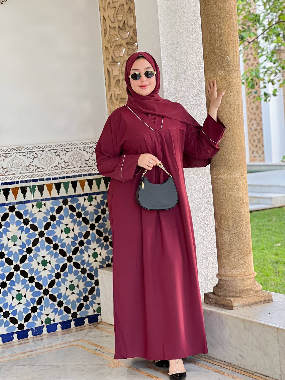 🕌 عباية راقية مكونة من قطعتين🕌